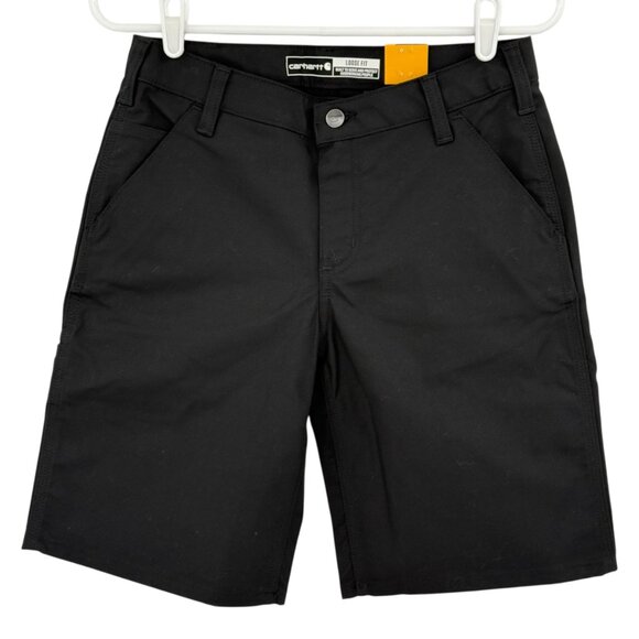 Carhartt Pants - Carhartt Women's Rugged Flex Black Canvas Work Shorts Size 4 NWT 10" Inseam